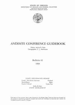 Andesite Conference Guidebook