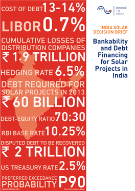 Bankability and Debt Financing for Solar Projects in India