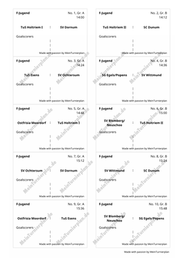 F-Jugend Nr. 1, Gr. a 14:00 Tus Holtriem I SV Dornum