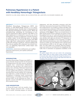 Pulmonary Hypertension in a Patient with Hereditary Hemorrhagic Telangiectasia