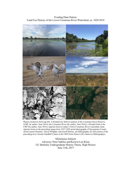 Evading Dam-Nation: Land Use History of the Lower Cosumnes River Watershed, Ca