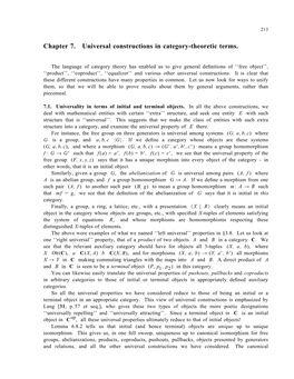 Chapter 7. Universal Constructions in Category-Theoretic Terms