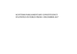 Scottish Parliamentary Constituency Statistics in Force from 1 December 2017 Scottish Parliamentary Constituency: Aberdeen Donside