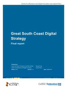 Great South Coast Digital Strategy Final Report