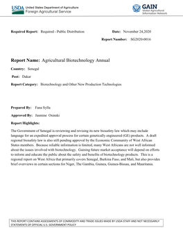 Agricultural Biotechnology Annual