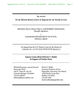 Amicus Curiae Brief of Derek T. Muller in Support of Neither Party