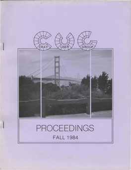 Proceedings Fall 1984 Proceedings