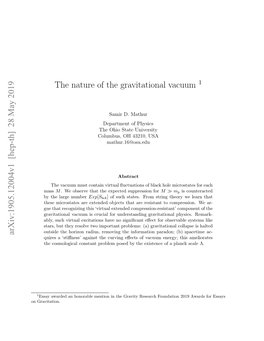 The Nature of the Gravitational Vacuum