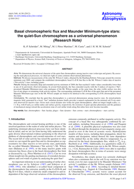 Basal Chromospheric Flux and Maunder Minimum-Type Stars: The