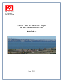 Garrison Dam/Lake Sakakawea Project Oil and Gas Management Plan