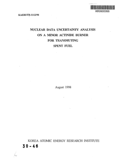 Nuclear Data Uncertainty Analysis on a Minor Actinide Burner for Transmuting Spent Fuel