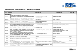 International Job References - Masterseal 700BG