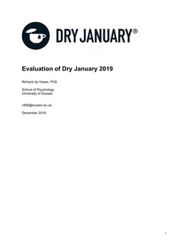 Evaluation of Dry January 2019