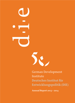 German Development Institute Deutsches Institut Für