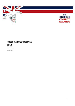 Rules and Guidelines 2012