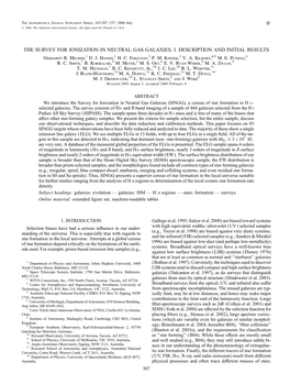 THE SURVEY for IONIZATION in NEUTRAL GAS GALAXIES. I. DESCRIPTION and INITIAL RESULTS Gerhardt R