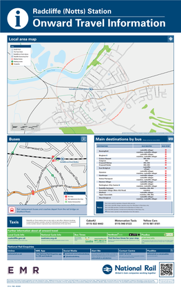 Radcliffe (Notts) Station I Onward Travel Information Local Area Map