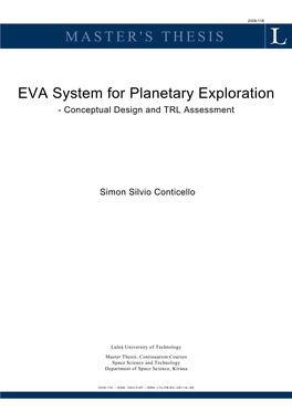 MASTER's THESIS EVA System for Planetary Exploration