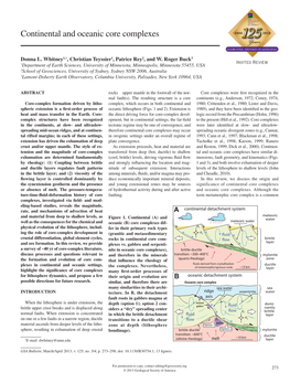 Continental and Oceanic Core Complexes 1888 2013