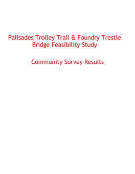 Palisades Trolley Trail & Foundry Trestle Bridge Feasibility Study