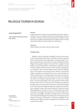 Religious Tourism in Georgia