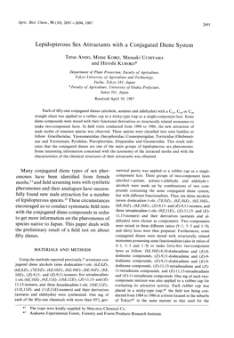 Lepidopterous Sex Attractants with a Conjugated Diene System