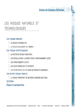 Es Risques Naturels Prévisible D’Inondation (PPR Inondation) Ont Été Approuvés Ou Prescrits Par Arrêté Préfectoral