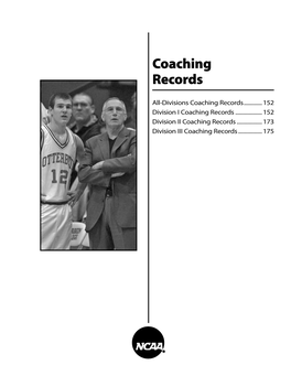 2008-09 NCAA Men's Basketball Records (Coaching)