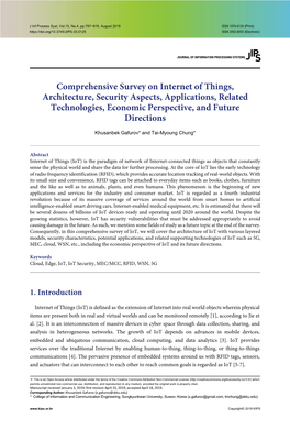 Comprehensive Survey on Internet of Things, Architecture, Security Aspects, Applications, Related Technologies, Economic Perspective, and Future Directions
