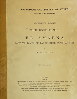 The Rock Tombs of El Amarna