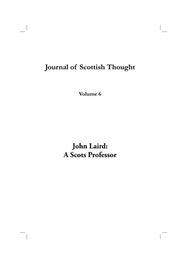 Journal of Scottish Thought John Laird