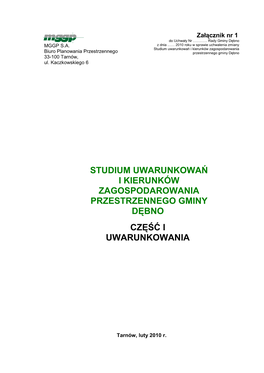 Studium Uwarunkowań I Kierunków