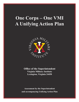 One Corps – One VMI: a Unifying Action Plan