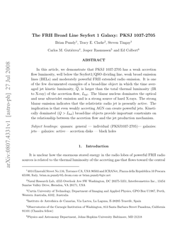 The FRII Broad Line Seyfert 1 Galaxy: PKSJ 1037-2705