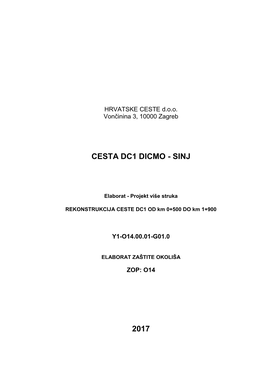 Cesta Dc1 Dicmo - Sinj