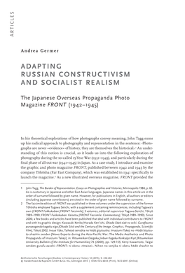 Adapting Russian Constructivism and Socialist Realism 237