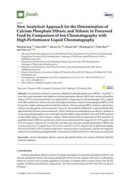 New Analytical Approach for the Determination of Calcium