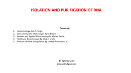 Isolation and Purification of Rna