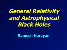 General Relativity and Astrophysical Black Holes