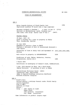 Yorkshire Archaeological Society Ms 1414