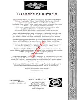 Dragons of Autumn