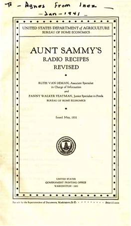 Aunt Sammy's Radio Recipes Revised