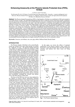 Enhancing Biosecurity at the Phoenix Islands Protected Area (PIPA), Kiribati