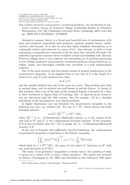 Sets of Finite Perimeter and Geometric Variational Problems. An