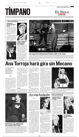 Ana Torroja Hará Gira Sin Mecano