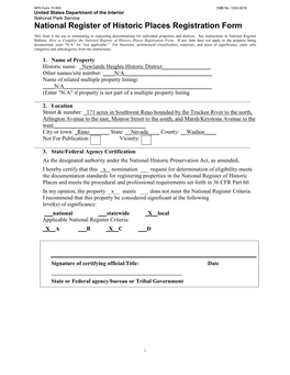 National Register of Historic Places Registration Form