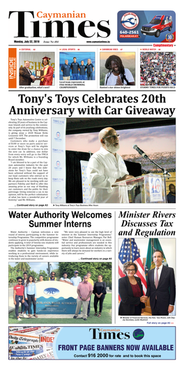 Tony's Toys Celebrates 20Th Anniversary with Car Giveaway