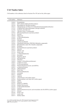 CAS Number Index 255