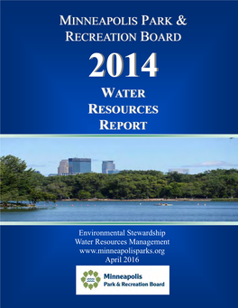 Minneapolis Park & Recreation Board Water Resources Report