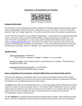 Uriovakiro: a Polysyllabary for Rotokas